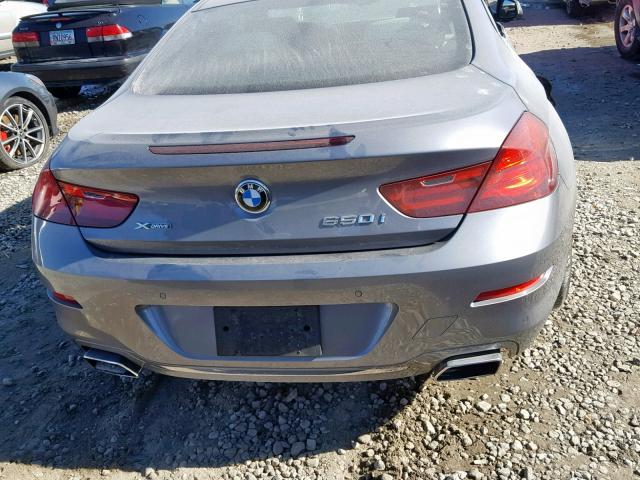 WBA6H7C53GGA05021 - 2016 BMW 650 XI GRAY photo 9