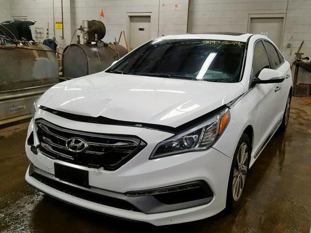 5NPE34AF9HH529839 - 2017 HYUNDAI SONATA SPO WHITE photo 2