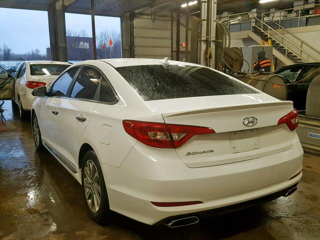 5NPE34AF9HH529839 - 2017 HYUNDAI SONATA SPO WHITE photo 3