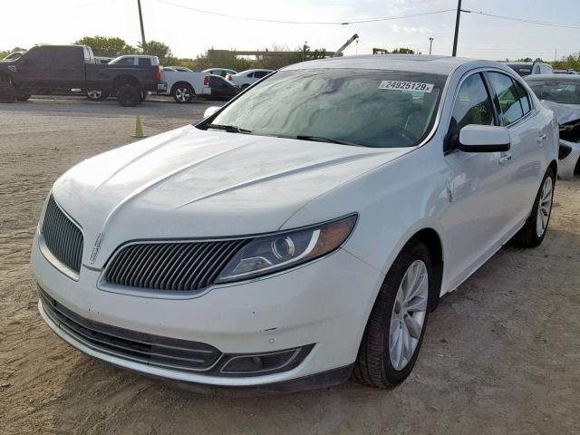 1LNHL9DK6GG601789 - 2016 LINCOLN MKS WHITE photo 2