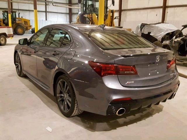 19UUB3F60JA006368 - 2018 ACURA TLX TECH+A GRAY photo 3