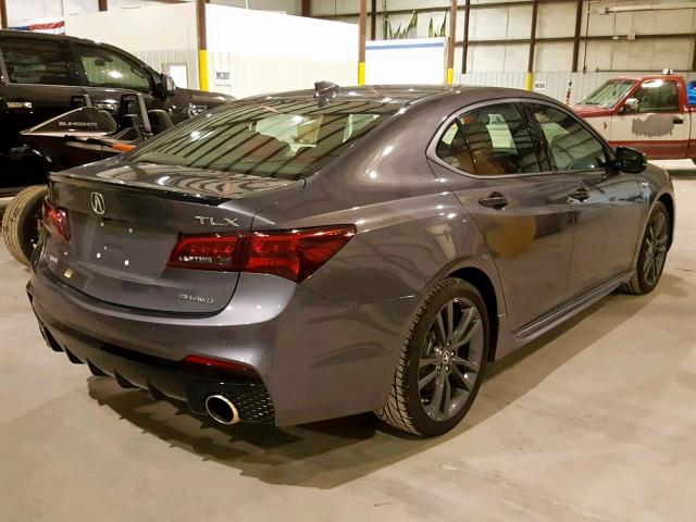 19UUB3F60JA006368 - 2018 ACURA TLX TECH+A GRAY photo 4