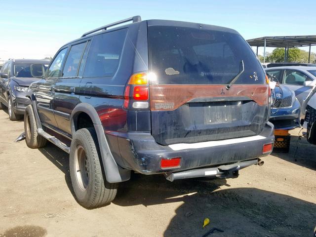 JA4LS21H42J039480 - 2002 MITSUBISHI MONTERO SP BLUE photo 3