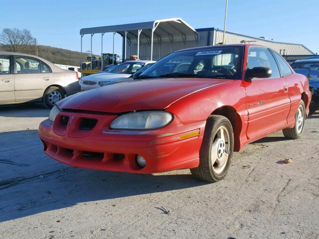 1G2NW12T7VC753925 - 1997 PONTIAC GRAND AM G RED photo 2