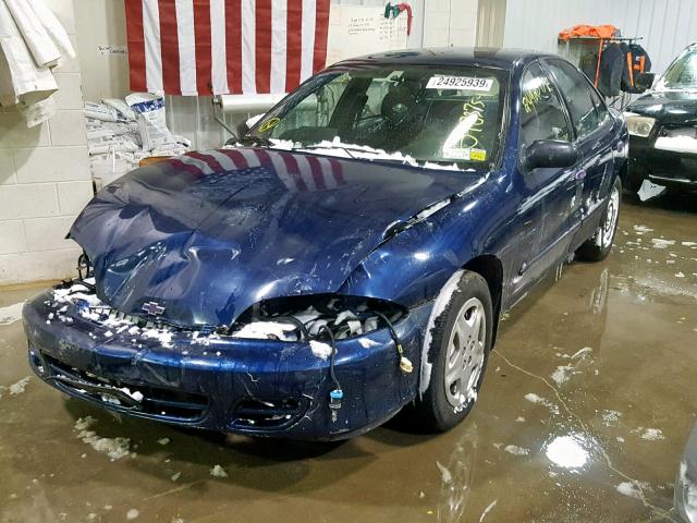 1G1JF524227253999 - 2002 CHEVROLET CAVALIER L BLUE photo 2