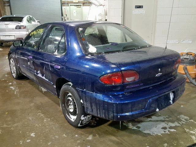 1G1JF524227253999 - 2002 CHEVROLET CAVALIER L BLUE photo 3