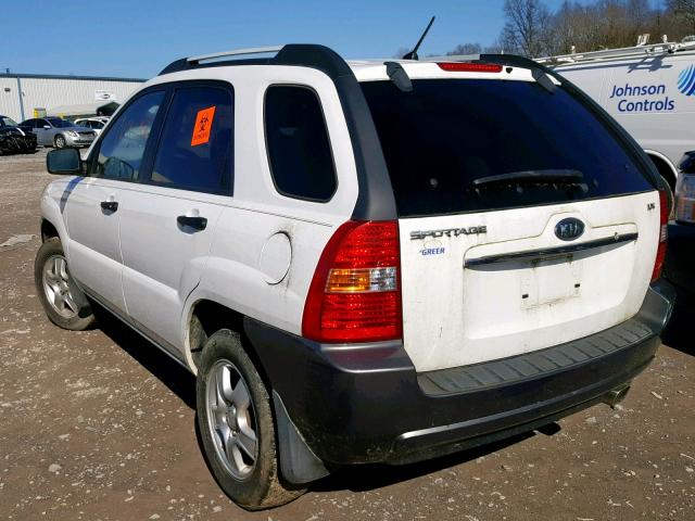 KNDJF724387529148 - 2008 KIA SPORTAGE L WHITE photo 3