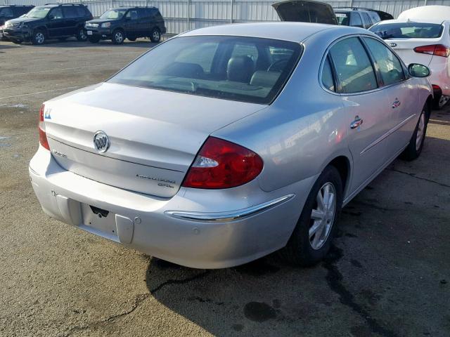 2G4WD532751195675 - 2005 BUICK LACROSSE C SILVER photo 4