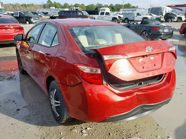 5YFBURHE9HP609316 - 2017 TOYOTA COROLLA L RED photo 3