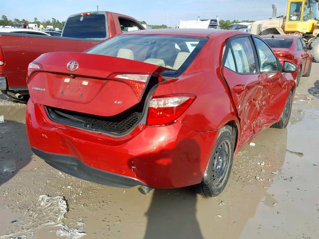 5YFBURHE9HP609316 - 2017 TOYOTA COROLLA L RED photo 4