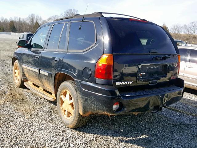 1GKDT13S222196367 - 2002 GMC ENVOY BLACK photo 3