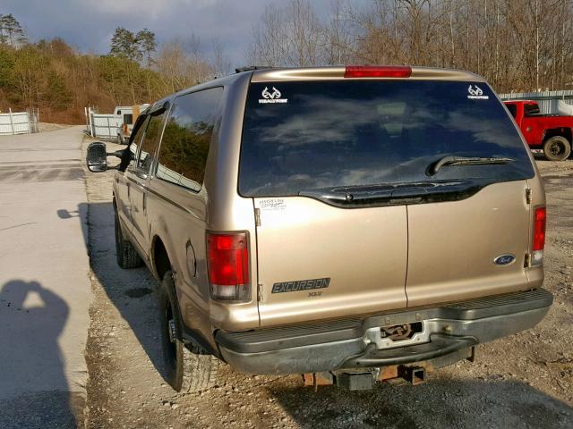1FMNU41S4YED27769 - 2000 FORD EXCURSION BEIGE photo 3