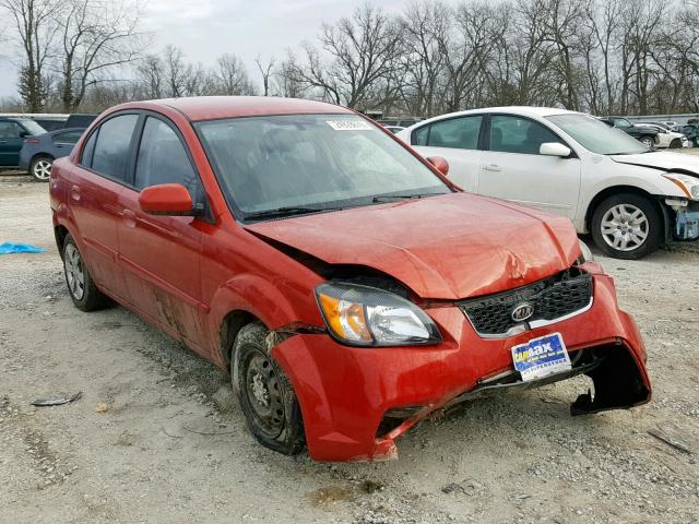 KNADH4A33A6687657 - 2010 KIA RIO LX RED photo 1