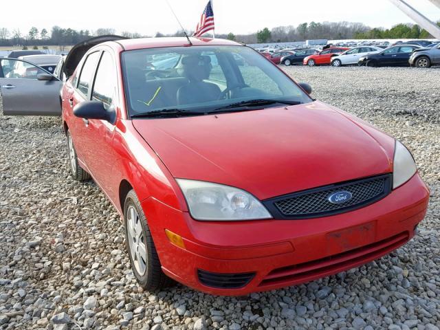 1FAFP34NX7W150840 - 2007 FORD FOCUS ZX4 RED photo 1