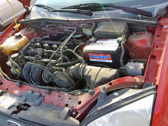 1FAFP34NX7W150840 - 2007 FORD FOCUS ZX4 RED photo 7