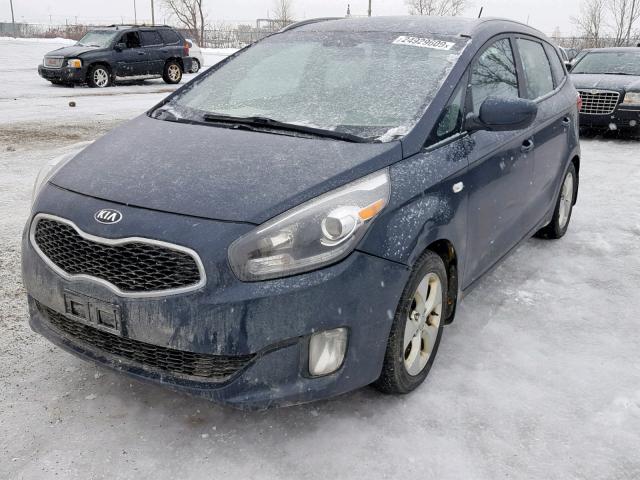 KNAHT8A36E7028592 - 2014 KIA RONDO BLUE photo 2