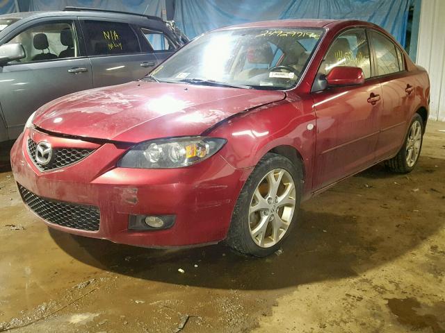 JM1BK32F781165135 - 2008 MAZDA 3 I MAROON photo 2