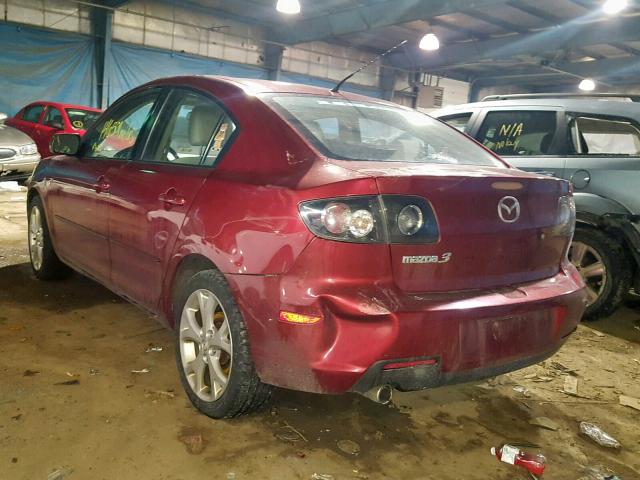 JM1BK32F781165135 - 2008 MAZDA 3 I MAROON photo 3