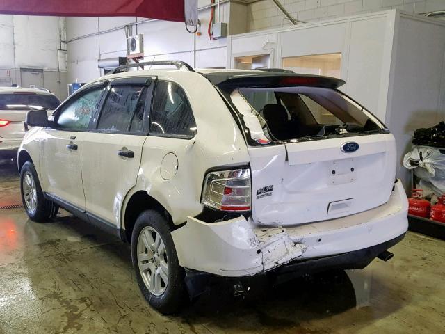 2FMDK3GC8ABB40127 - 2010 FORD EDGE SE WHITE photo 3