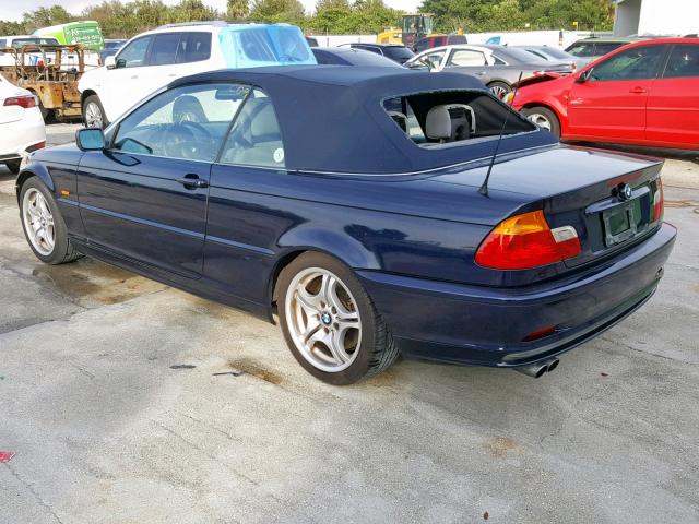 WBABS53491JU81339 - 2001 BMW 330 CI BLUE photo 3