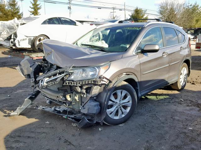 5J6RM4H72DL060820 - 2013 HONDA CR-V EXL BROWN photo 2