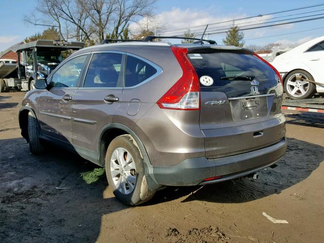 5J6RM4H72DL060820 - 2013 HONDA CR-V EXL BROWN photo 3