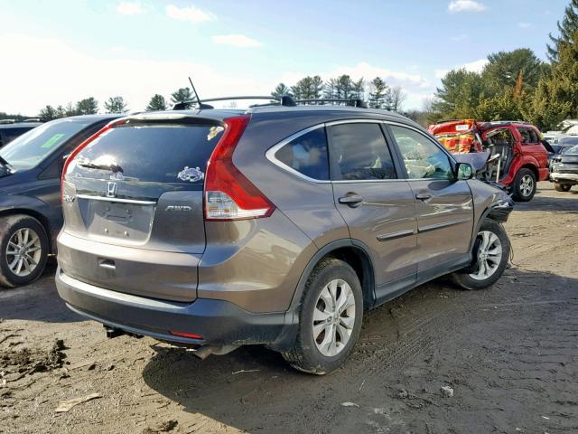 5J6RM4H72DL060820 - 2013 HONDA CR-V EXL BROWN photo 4