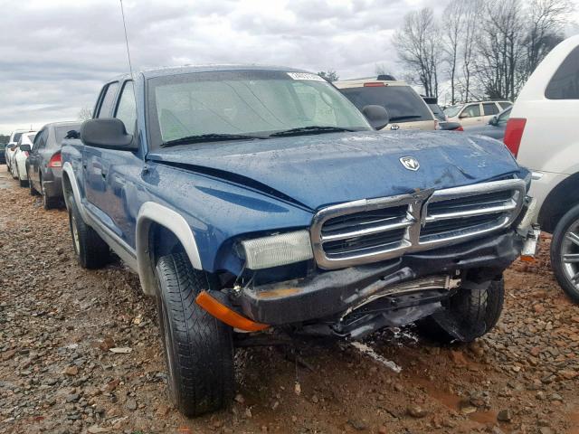 1D7HG48N33S195371 - 2003 DODGE DAKOTA QUA BLUE photo 1