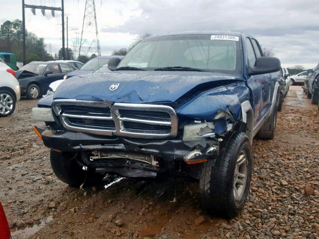 1D7HG48N33S195371 - 2003 DODGE DAKOTA QUA BLUE photo 2