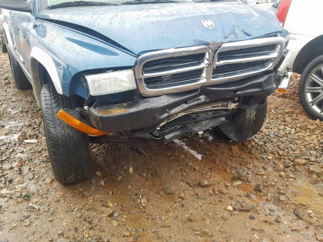 1D7HG48N33S195371 - 2003 DODGE DAKOTA QUA BLUE photo 9