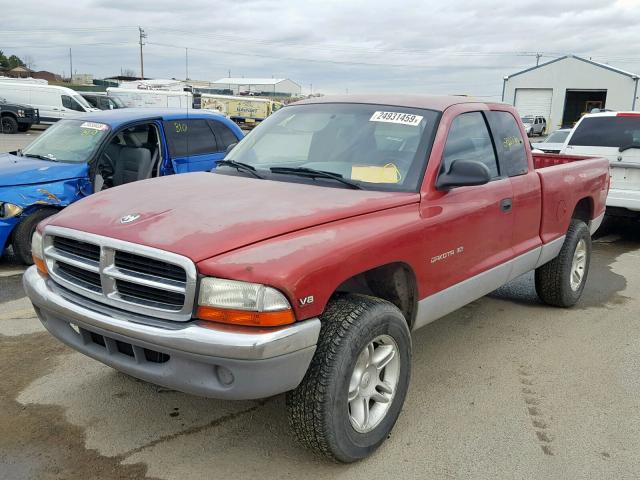 1B7GG23Y6VS264598 - 1997 DODGE DAKOTA RED photo 2