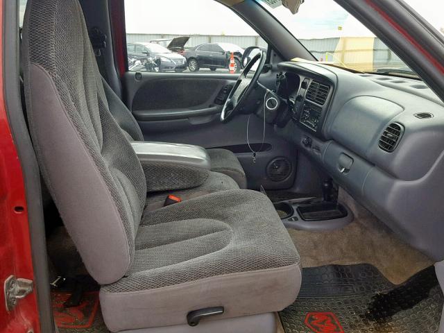 1B7GG23Y6VS264598 - 1997 DODGE DAKOTA RED photo 5