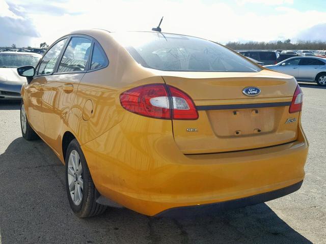 3FADP4CJ3CM219745 - 2012 FORD FIESTA SEL YELLOW photo 3