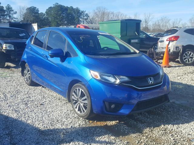 3HGGK5H81FM734993 - 2015 HONDA FIT EX BLUE photo 1