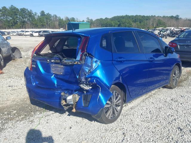 3HGGK5H81FM734993 - 2015 HONDA FIT EX BLUE photo 4