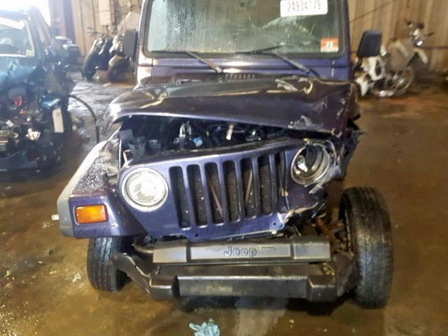 1J4FY19S3XP436740 - 1999 JEEP WRANGLER / BLUE photo 9