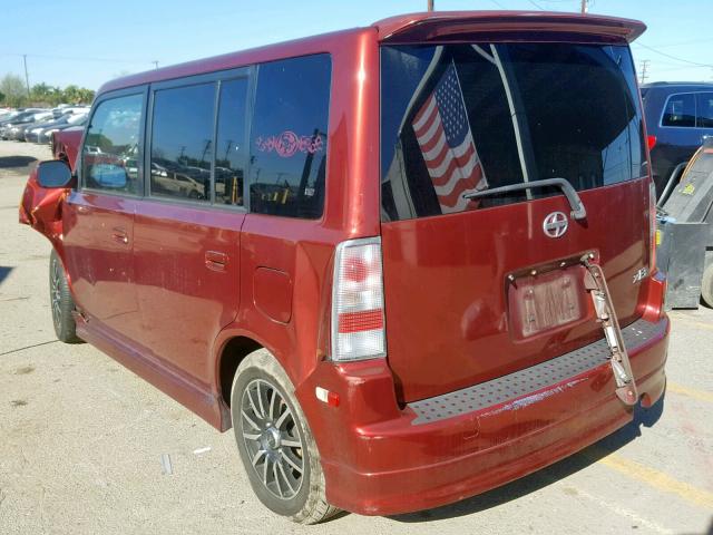 JTLKT324264080019 - 2006 TOYOTA SCION XB Бордовый фото 3
