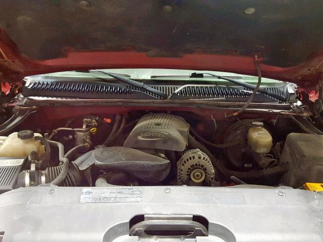 2GCEK13T051359789 - 2005 CHEVROLET SILVERADO MAROON photo 7