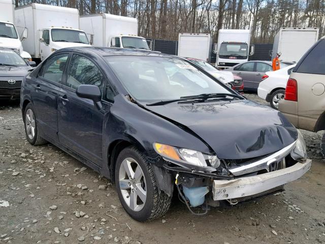 2HGFA16928H505386 - 2008 HONDA CIVIC EXL BLACK photo 1