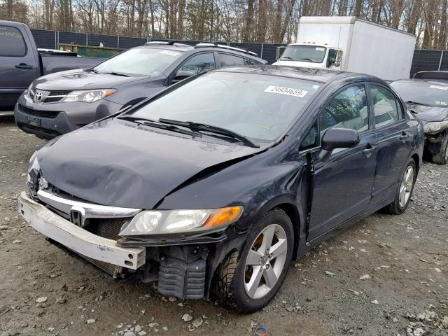 2HGFA16928H505386 - 2008 HONDA CIVIC EXL BLACK photo 2