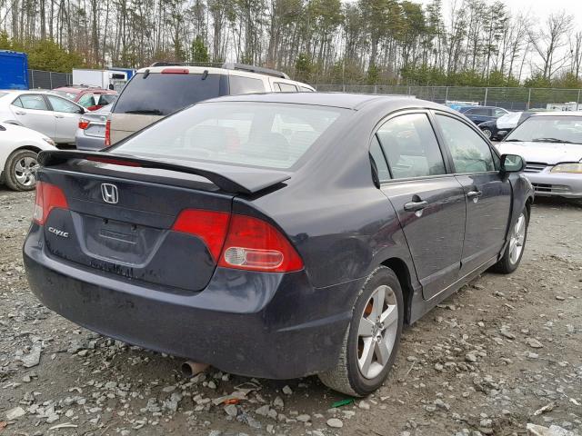 2HGFA16928H505386 - 2008 HONDA CIVIC EXL BLACK photo 4