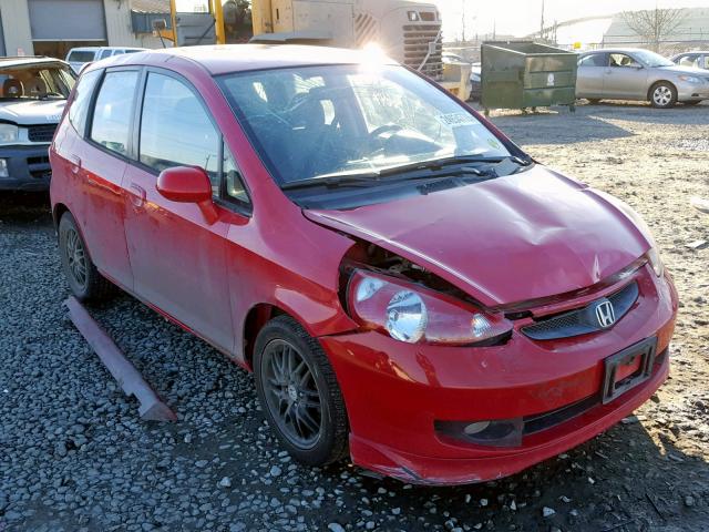 JHMGD38608S032295 - 2008 HONDA FIT SPORT RED photo 1