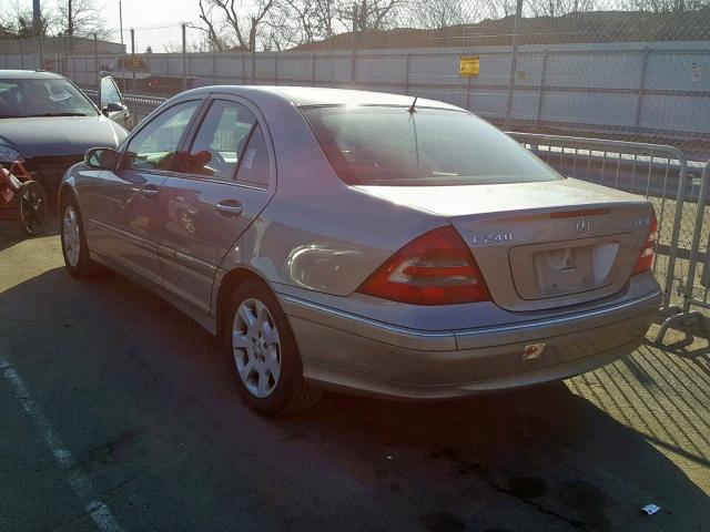 WDBRF81J45F624317 - 2005 MERCEDES-BENZ C 240 4MAT SILVER photo 3