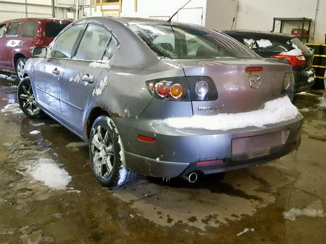 JM1BK123361400833 - 2006 MAZDA 3 S GRAY photo 3