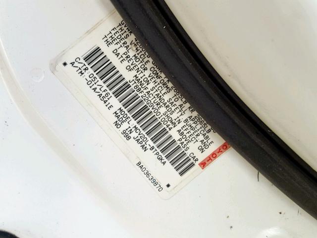 JT8BF22G9V0010044 - 1997 LEXUS ES 300 WHITE photo 10