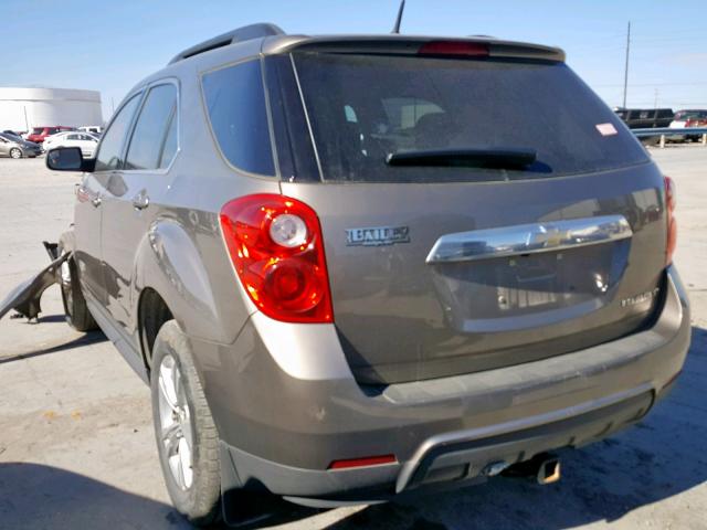 2GNALPEK0C6370804 - 2012 CHEVROLET EQUINOX LT BROWN photo 3