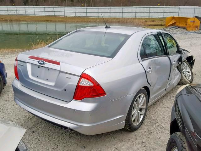 3FAHP0JA1CR142485 - 2012 FORD FUSION SEL GRAY photo 4