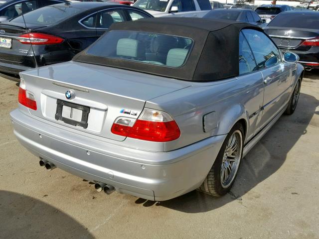 WBSBR93443PK01552 - 2003 BMW M3 SILVER photo 4