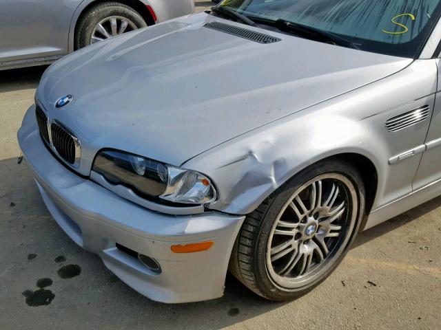 WBSBR93443PK01552 - 2003 BMW M3 SILVER photo 9