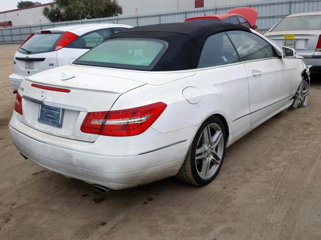 WDDKK5KFXDF201298 - 2013 MERCEDES-BENZ E 350 WHITE photo 4